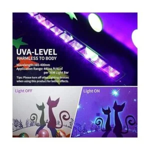 Barra de luz LED negra mejorada de 36 W luz de inundación_3