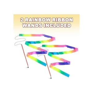 ArtCreativity Juego de 2 varitas de cinta de arco iris_2