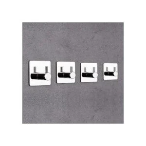Bylion Paquete de 4 ganchos adhesivos de pared plateados_6