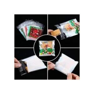 Outus 300 bolsas de celofán de Navidad bolsas de galletas_3