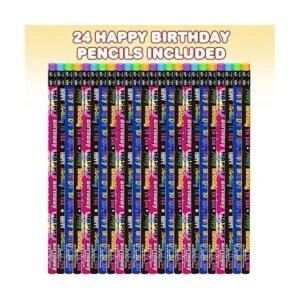 ArtCreativity Lápices de feliz cumpleaños juego de 24_2