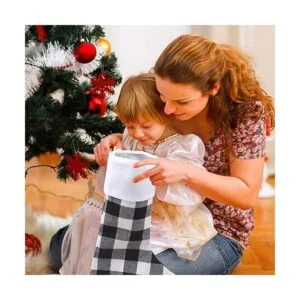 DIYASY Medias de Navidad a cuadros paquete de 6_5