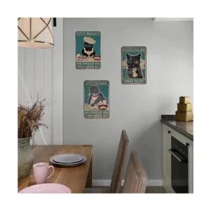 Letrero de metal para decoración de pared con diseño de_4