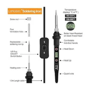 Kit de soldador electrónico 80 W LCD de temperatura_4