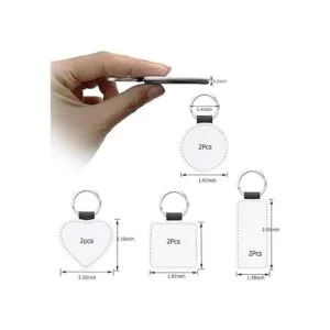 Llaveros de sublimación en blancoLlavero de cuero de_3