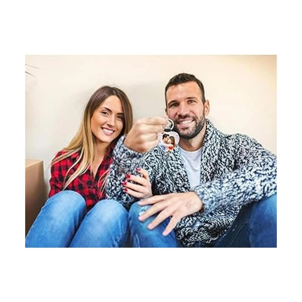 Llaveros de sublimación en blancoLlavero de cuero de_6