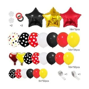 JULLIZ Kit de guirnalda de globos de Mickey Mouse 142_2