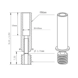 Actualización CR6 SE todo metal bimetálico Heatbreak cobre_2