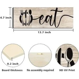 Creoate Letrero de cocina 3 piezas decoración de pared_3