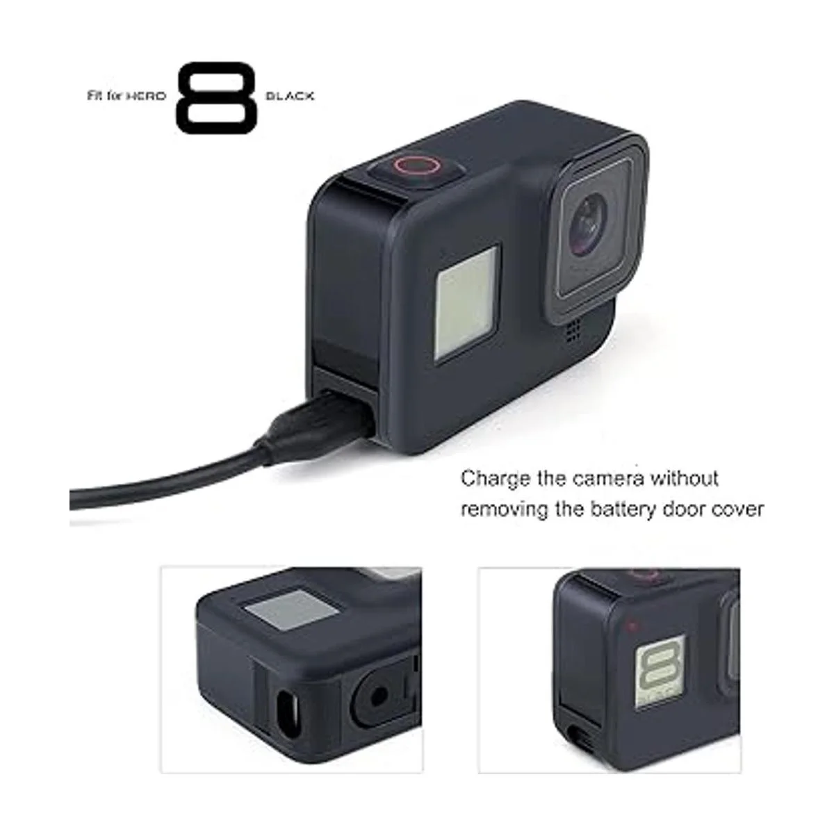 SOONSUN Cubierta de puerta lateral de aluminio para GoPro_2