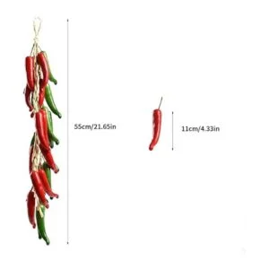 VIOCIWUO Juego de 2 cuerdas de pimienta artificiales para_2