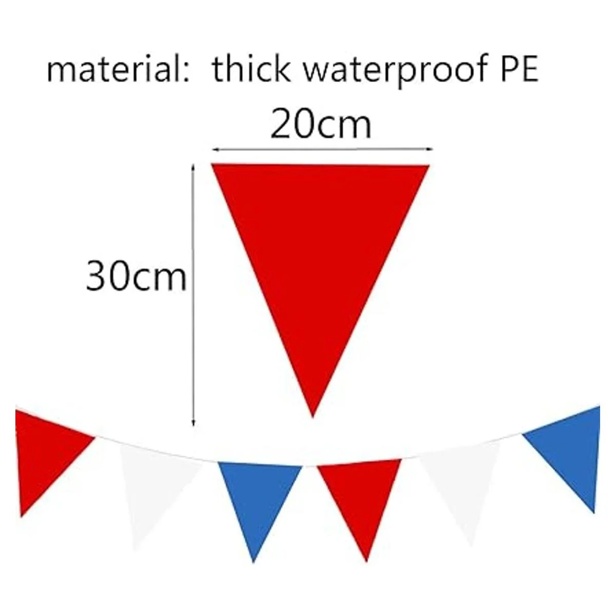 4 de julio 4 decoraciones para fiestas 131.2 ft rojo azul_2