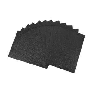 uxcell Hojas de espuma EVA con purpurina negra de 11 x 8_1