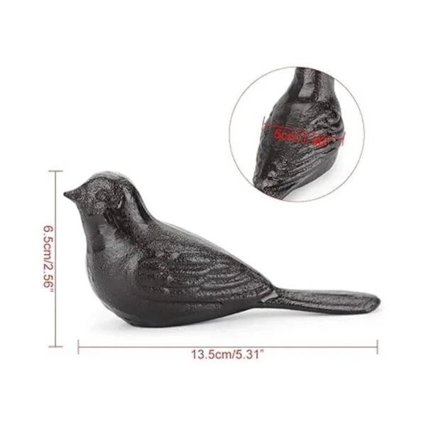 Sumnacon Tope de puerta de hierro fundido para pájaros_3