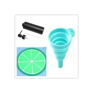 Dispensador de jabón color negro mate con embudo y_2