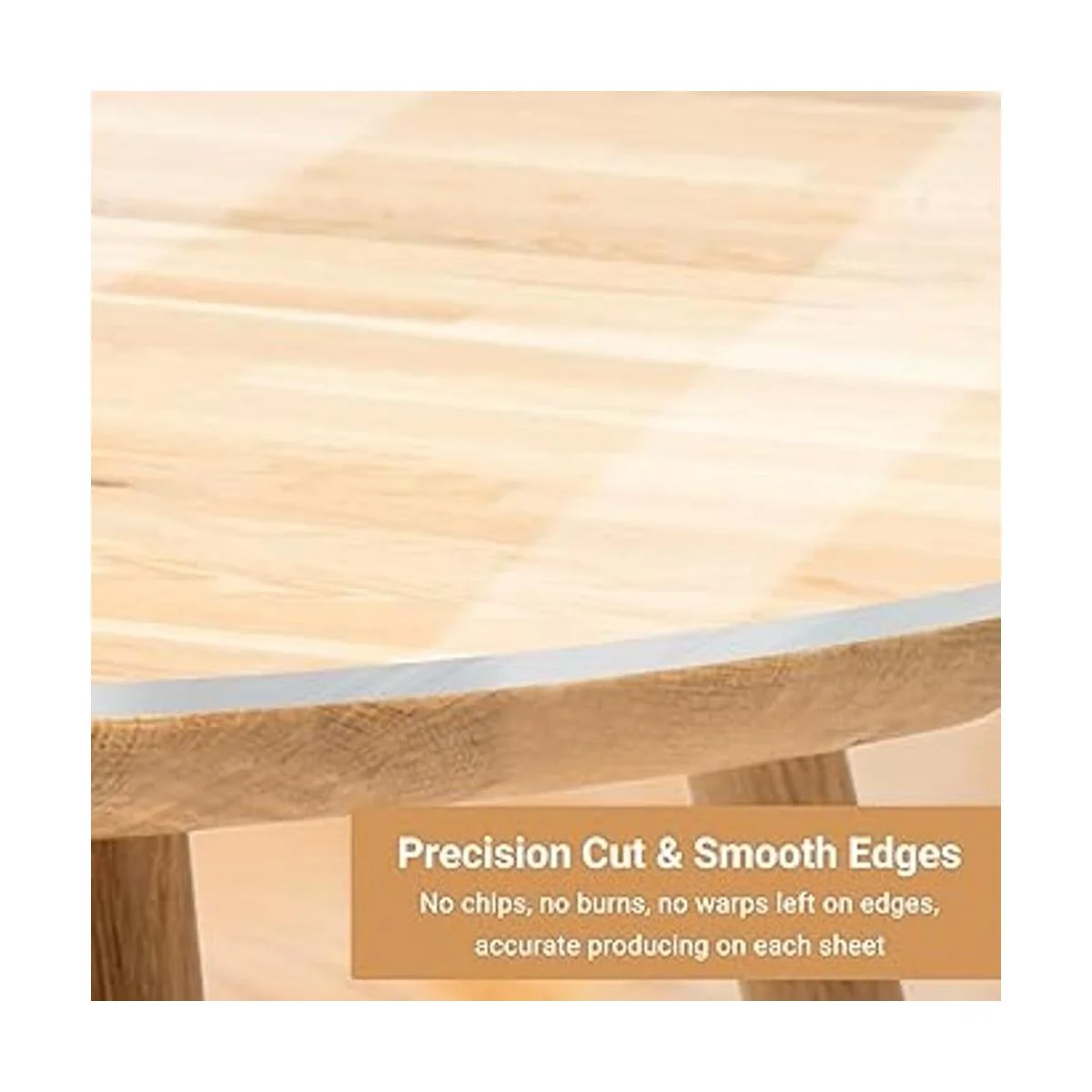 Enoin 2 hojas redondas de acrílico transparente y_5