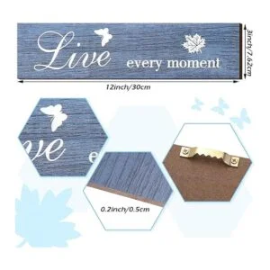 Letrero de madera rústica de 3 piezas para decoración de_2