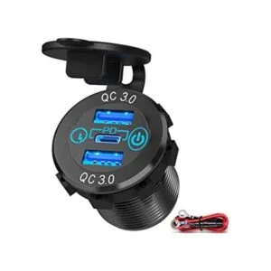 Ouffun Enchufe de cargador de coche USB C de 56 W metal_1