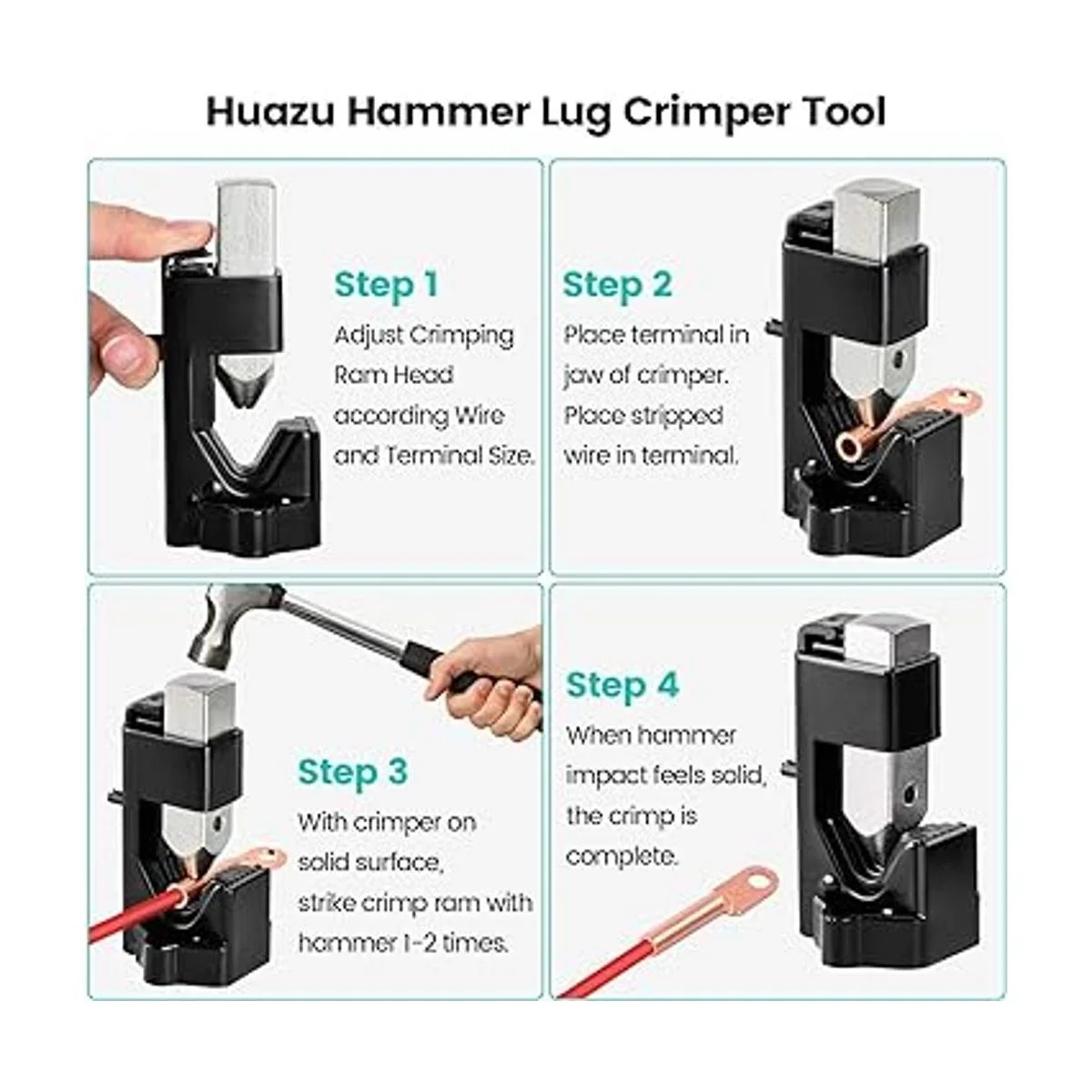 Herramienta crimpadora de martillo Huazu para crimpadoras_3