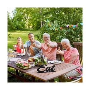 2 piezas de cartel de comer para cocina madera palabra_5