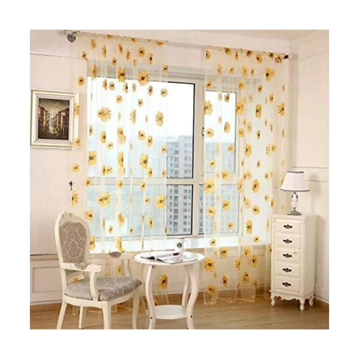 Wirhlly 2 cortinas de girasol para decoración de cocina_1