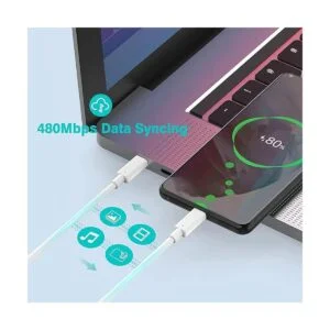 Cable de carga USB C a C de 10 pies 100 W5 A cable_3