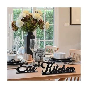 2 piezas de cartel de comer para cocina madera palabra_6