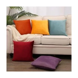 Paquete de 2 fundas de cojín cuadradas decorativas de_5