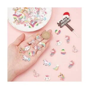 SUNNYCLUE 80 piezas de 8 estilos de unicornio con temática_3