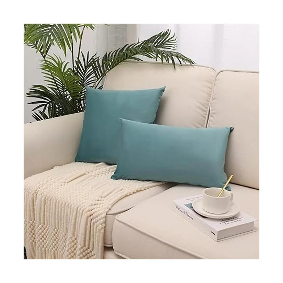 Paquete de 2 fundas de cojín cuadradas decorativas de_3