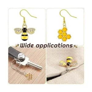 60 dijes de aleación de abeja esmaltada de abeja de panal_6