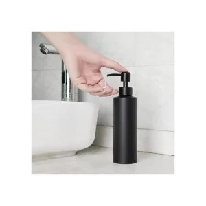 Dispensador de jabón color negro mate con embudo y_5