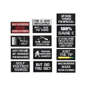 VISCAL Paquete de 20 parches tácticos de moral con cierre_7