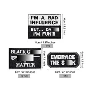 VISCAL Paquete de 20 parches tácticos de moral con cierre_3