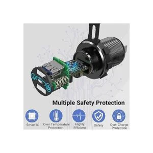 Ouffun Enchufe de cargador de coche USB C de 56 W metal_7