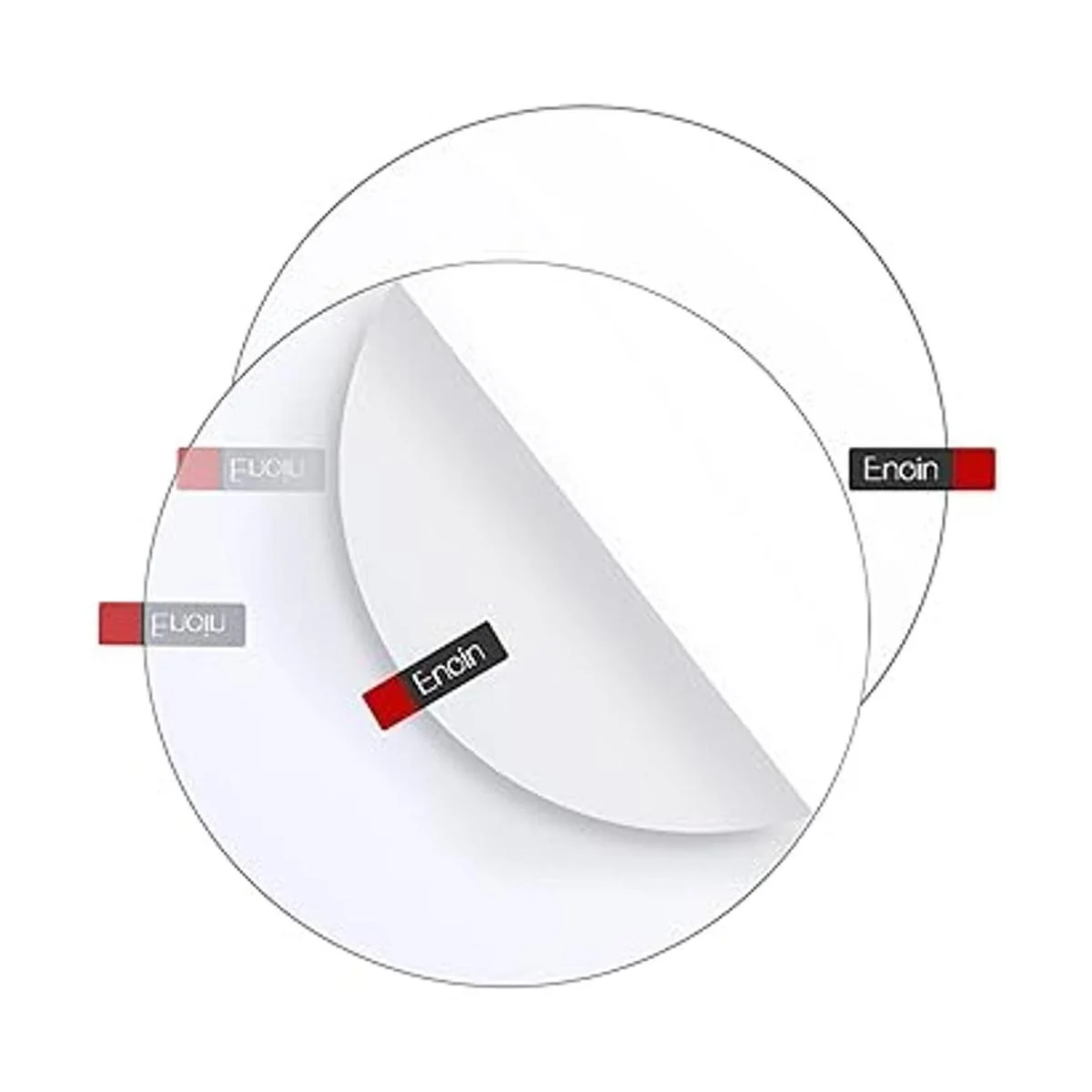 Enoin 2 hojas redondas de acrílico transparente y_1