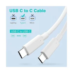 Cable de carga USB C a C de 10 pies 100 W5 A cable_5