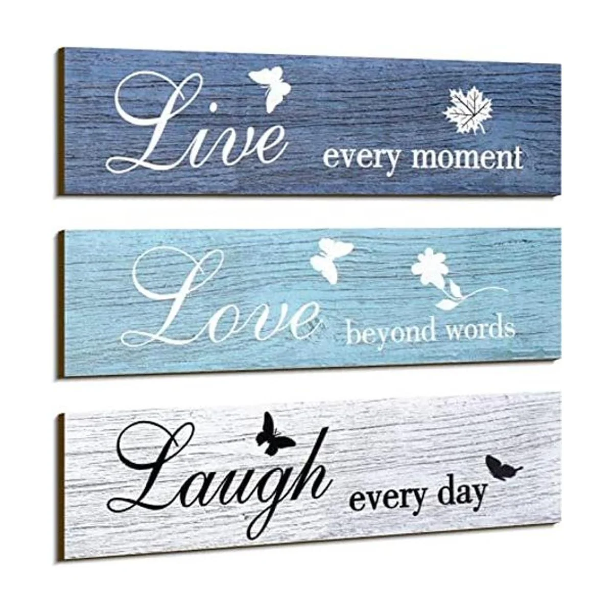 Letrero de madera rústica de 3 piezas para decoración de_1