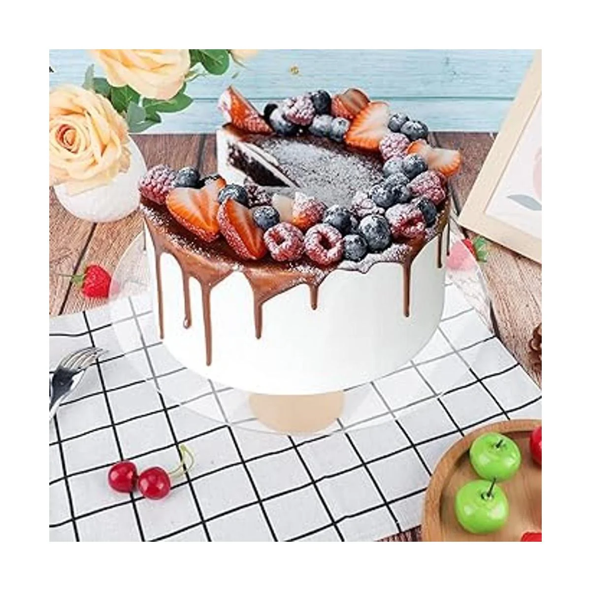 Enoin 2 hojas redondas de acrílico transparente y_6