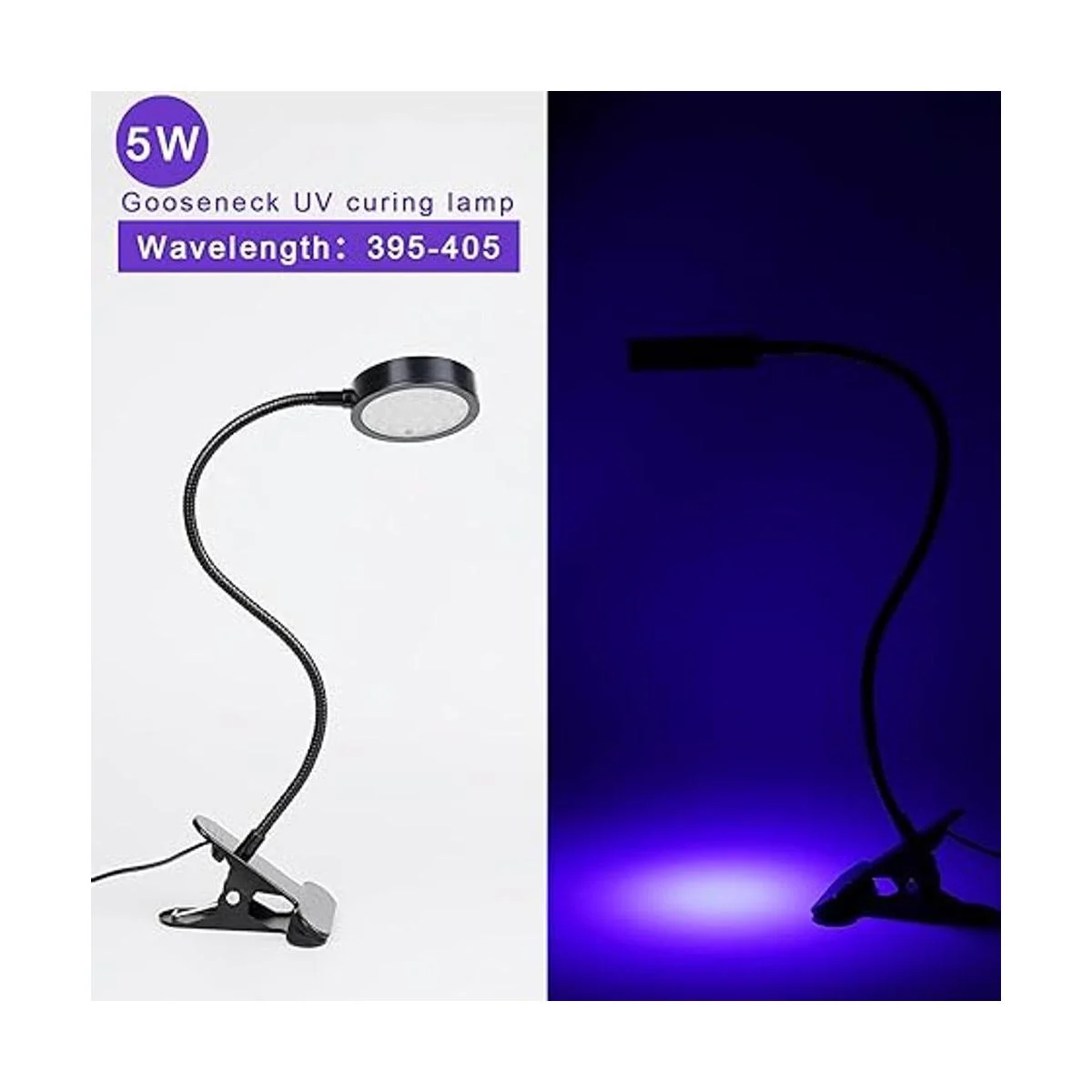 Lámpara de curado de cuello de cisne UV con luz negra luz_3