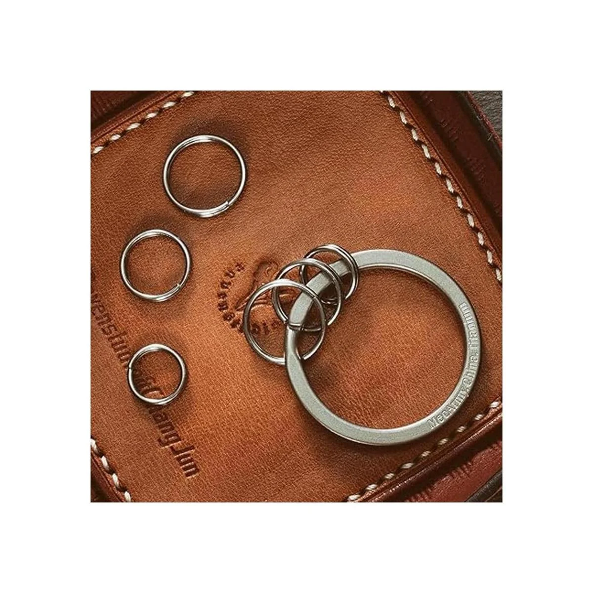 MecArmy CH8 Llaveros de titanio divididos llavero de_3