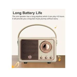 Baolira Altavoz Bluetooth retro vintage mini altavoz_3
