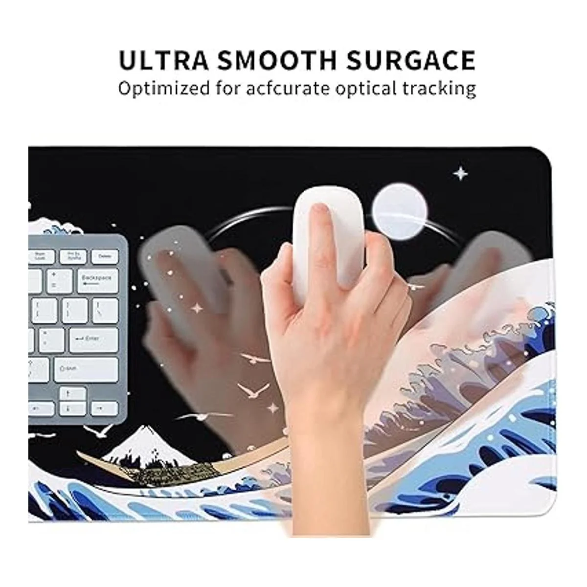 Mousepad XXL para computador diseño de ola de mar para_6