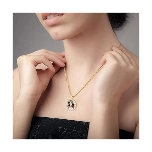 9 piezas de sublimación en blanco collar con bisel de_5
