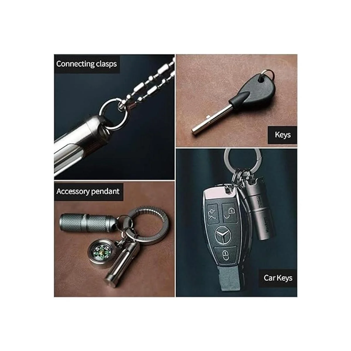 MecArmy CH8 Llaveros de titanio divididos llavero de_5