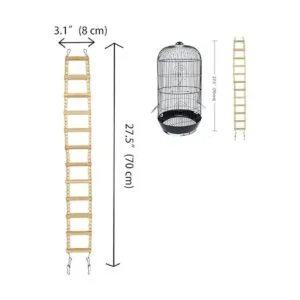 Puente de escalera de madera para pájaros_6