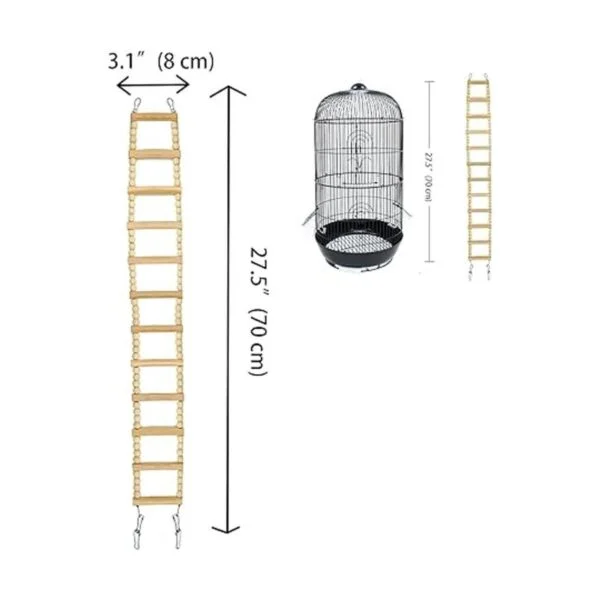 Puente de escalera de madera para pájaros_6