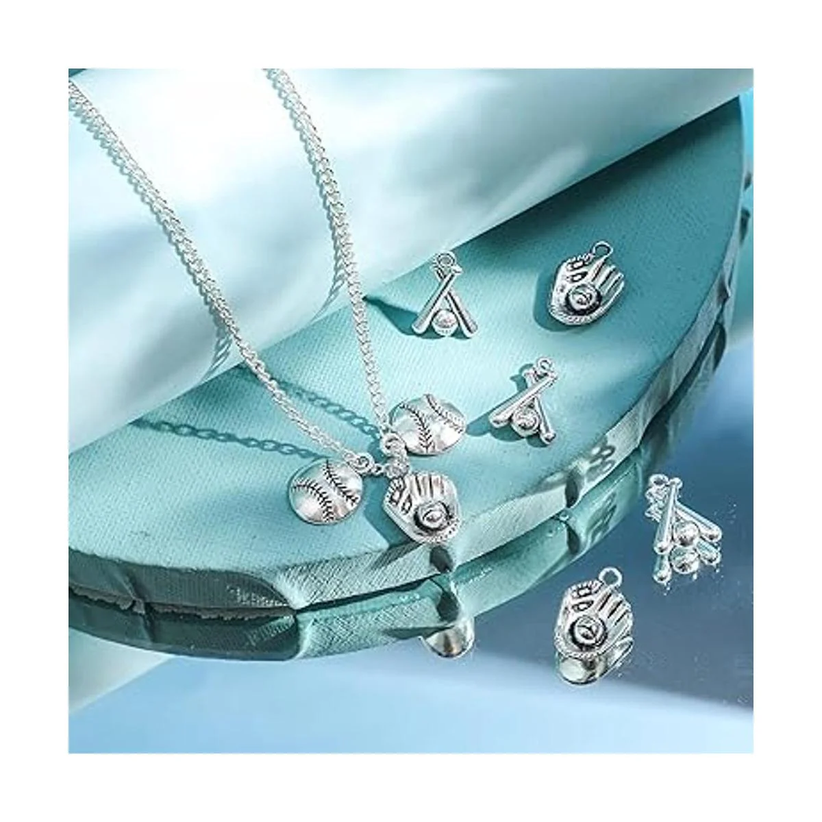 Junkin 120 dijes de béisbol de aleación de plata de_5