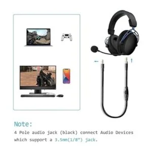 MJKOR Cable auxiliar de audio de repuesto para auriculares_6