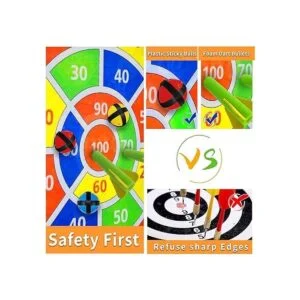 Tablero de dardos de 26.0 in para niños 12 bolas_3